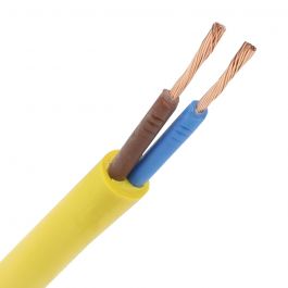 Strikt Vernietigen haai Pur kabel 2x1,5 (H07BQ-F) geel - per meter | Kabel24